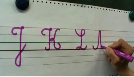 Alphabet cursif majuscule